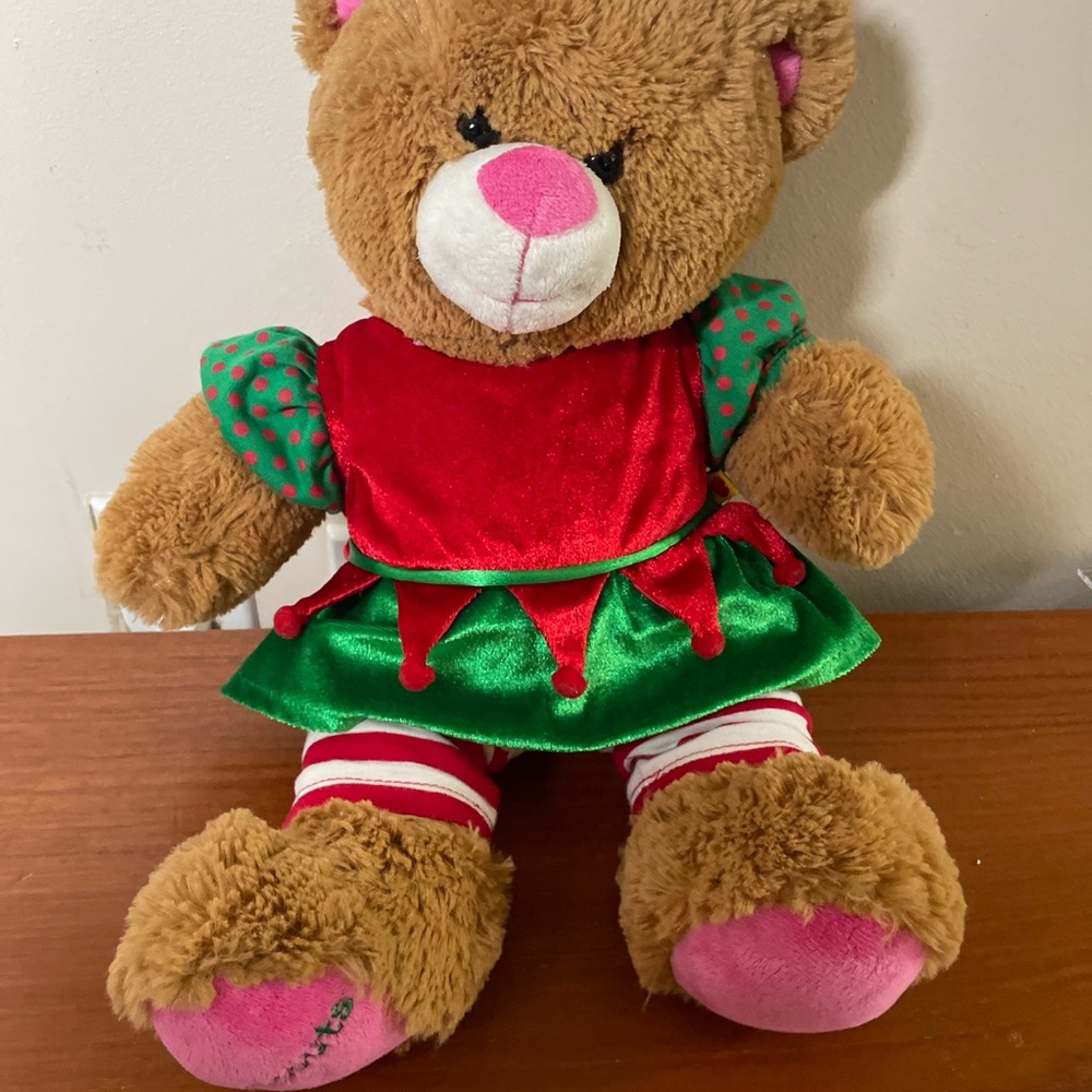 Build a Bear Christmas Clothes Elf 1 Piece Dress Outfit BAB